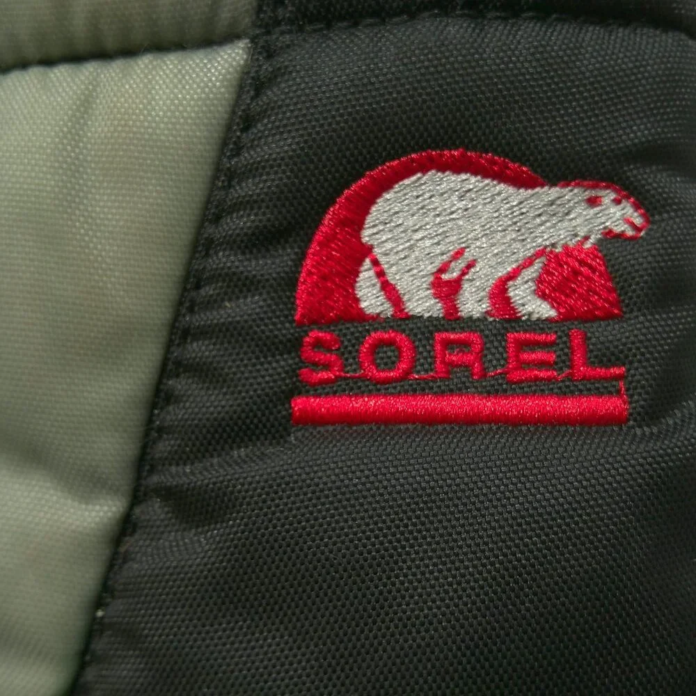 Sorel Waterproof Gray Red Youth Cub LIA Winter Snow Boots w/ Inserts Size 13